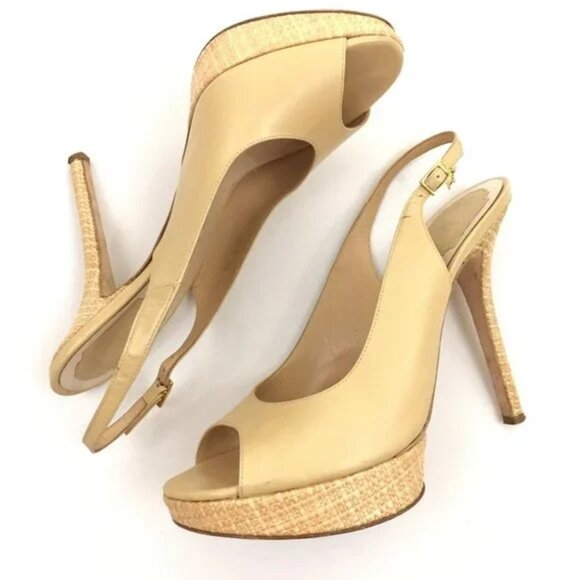 Dior Peep Toe Slingback Heels - Picture 6 of 11